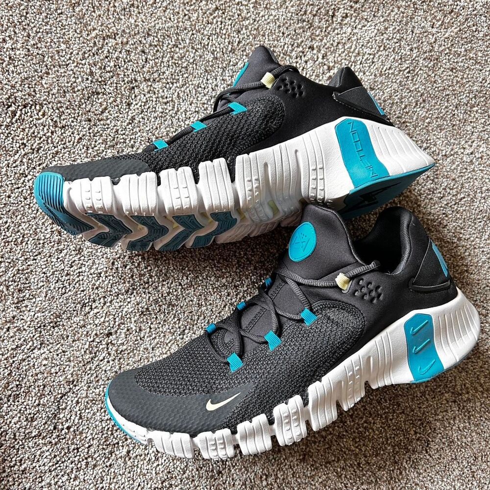 Nike Free Metcon 4 Size 15 Mens Anthracite Blue Gym Training Sneakers CT3886-004